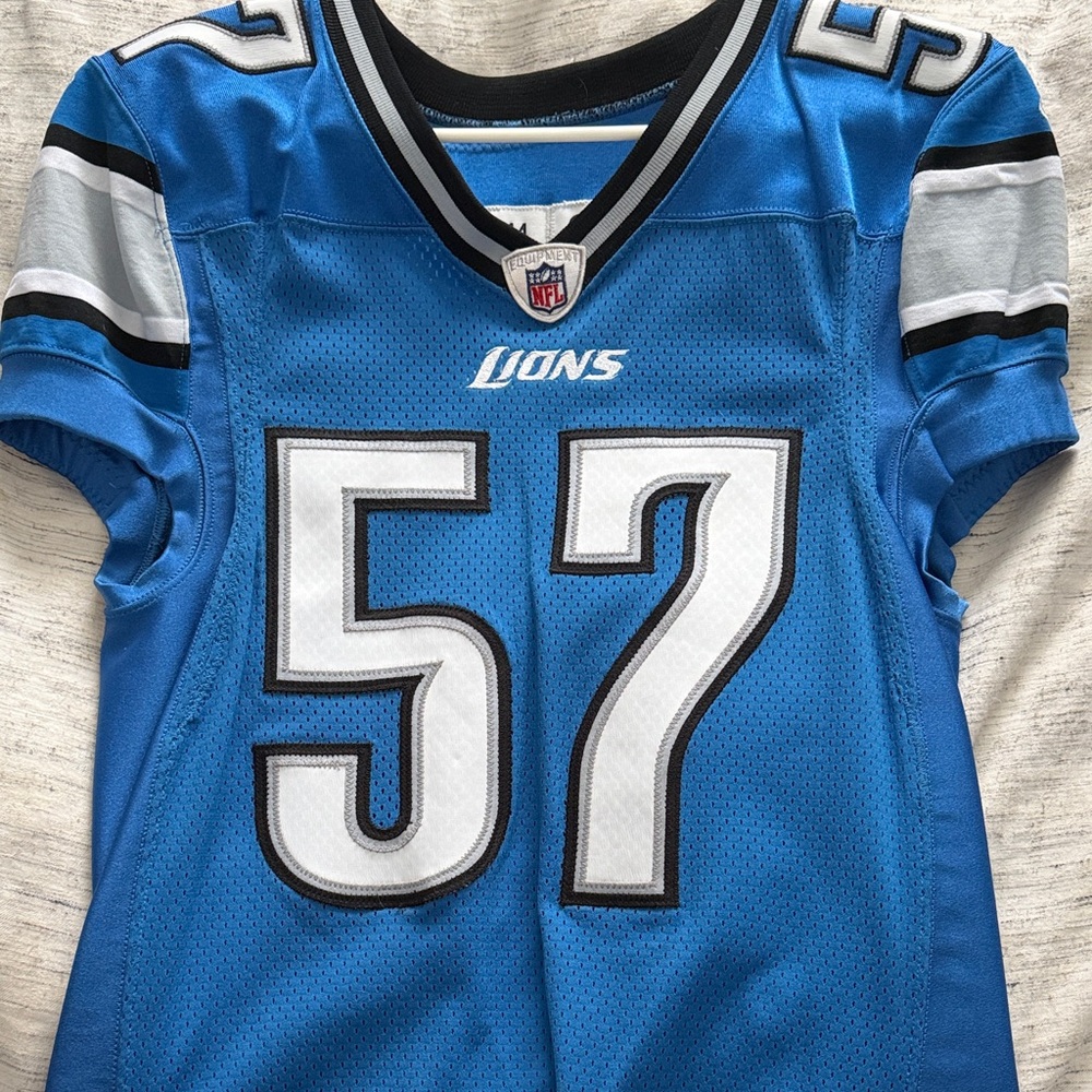 Authentic Game Worn Blue Lions Jersey